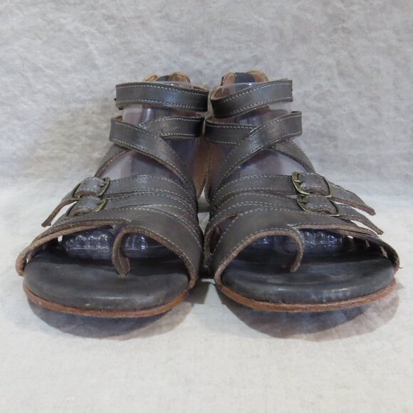 Bed Stu Bed|Stü Miya Leather Sandals - Size 9 - Pewter/Graphite Distressed - Picture 5 of 13